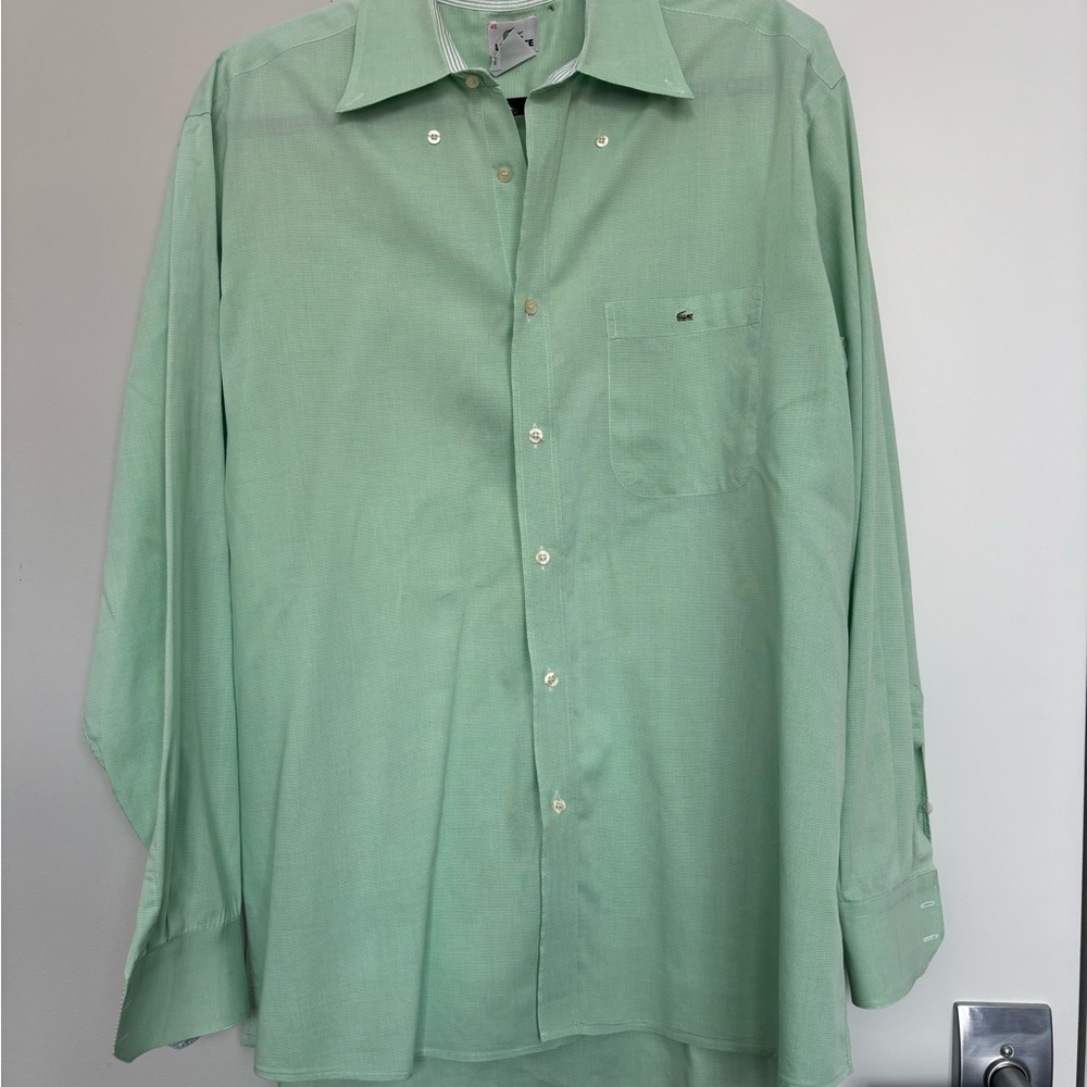 Lacoste Green Casual Button Down Shirt